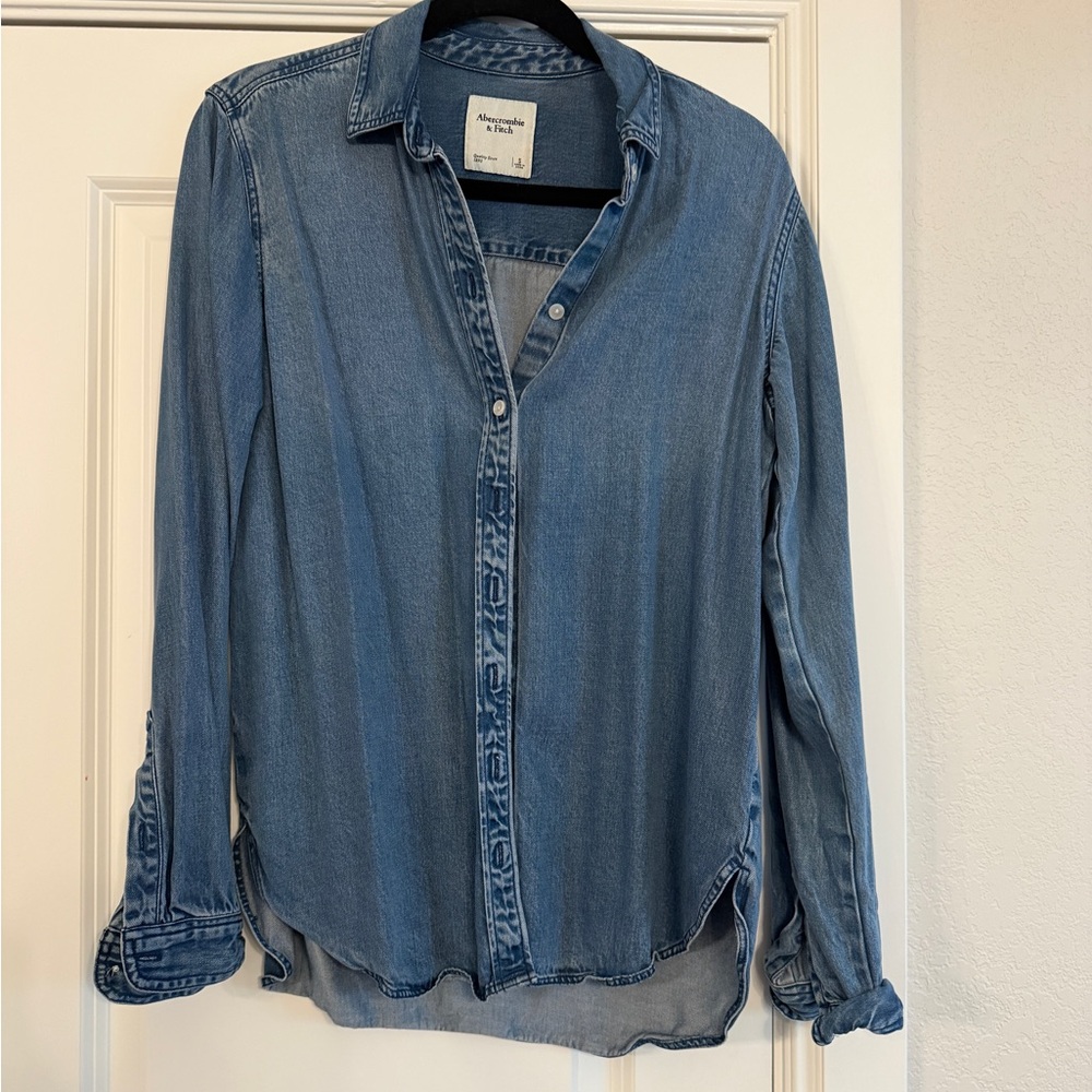 Abercrombie & Fitch Light Blue Denim Shirt